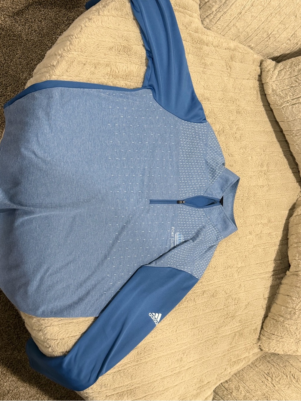 adidas Men’s Blue Quarter-Zip Training Pullover